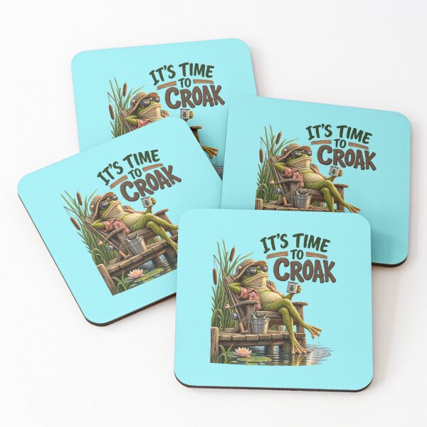 Item preview, It’s Time to Croak Funny Frog Fishing Design designed and sold by CJLindy.