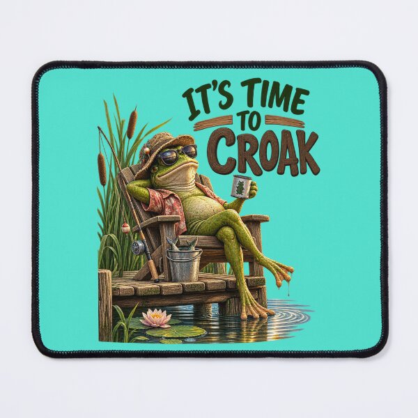 Item preview, It’s Time to Croak Funny Frog Fishing Design designed and sold by CJLindy.