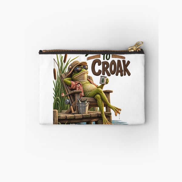 Item preview, It’s Time to Croak Funny Frog Fishing Design designed and sold by CJLindy.