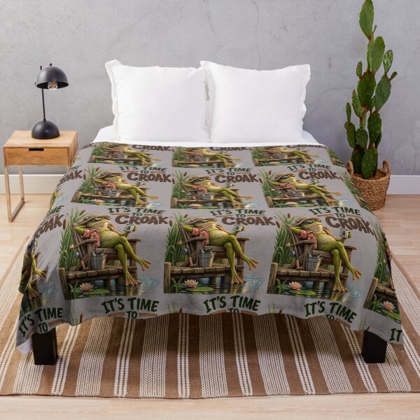 Item preview, It’s Time to Croak Funny Frog Fishing Design designed and sold by CJLindy.