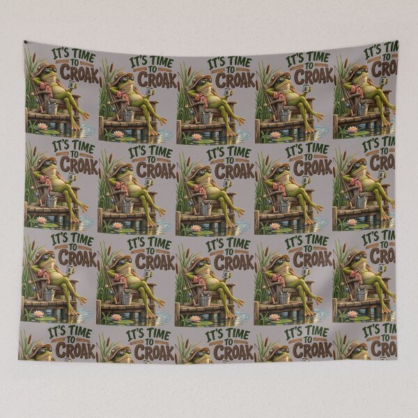 Item preview, It’s Time to Croak Funny Frog Fishing Design designed and sold by CJLindy.