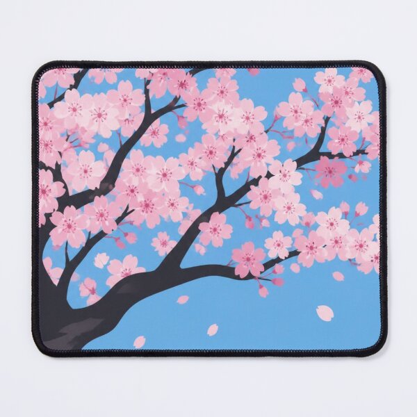 Item preview, Pink Cherry Blossom Tree Against Bright Blue Sky Illustration designed and sold by ThatSurreyLife.