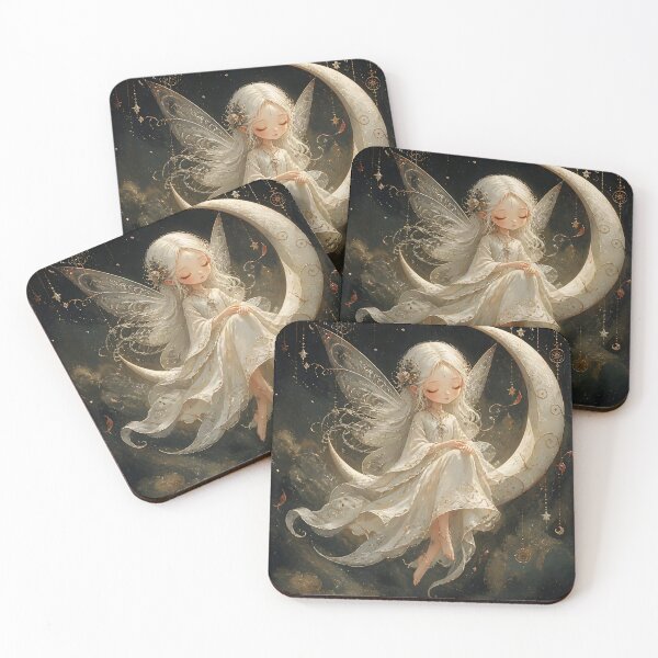 Item preview, Luna Fairy on Crescent Moon designed and sold by sigmaartstudio.