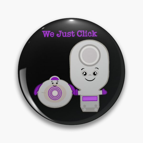 Item preview, We Just Click Cute Two Piece Ostomy Bag designed and sold by Chronic Illness Awareness Shop.