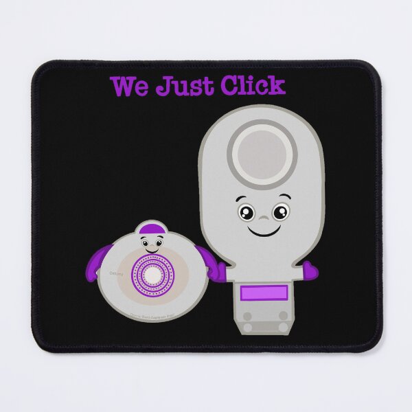 Item preview, We Just Click Cute Two Piece Ostomy Bag designed and sold by Chronic Illness Awareness Shop.