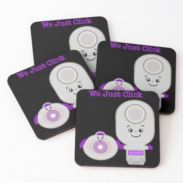 Item preview, We Just Click Cute Two Piece Ostomy Bag designed and sold by Chronic Illness Awareness Shop.