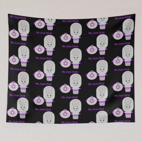 Item preview, We Just Click Cute Two Piece Ostomy Bag designed and sold by Chronic Illness Awareness Shop.