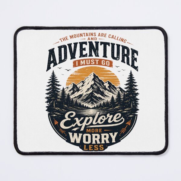 Item preview, The Mountains Are Calling - Hiking & Adventure Vintage Nature Graphic designed and sold by WOWART69.