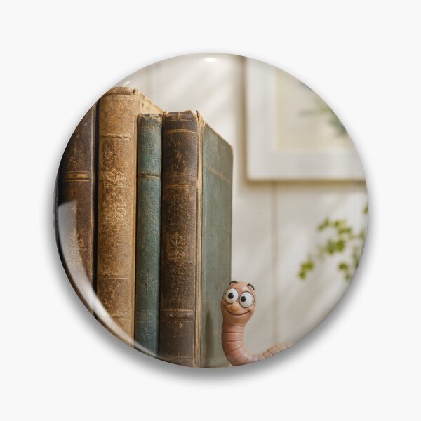 Item preview, Bookworm Funny Worm Reading Books designed and sold by CJLindy.