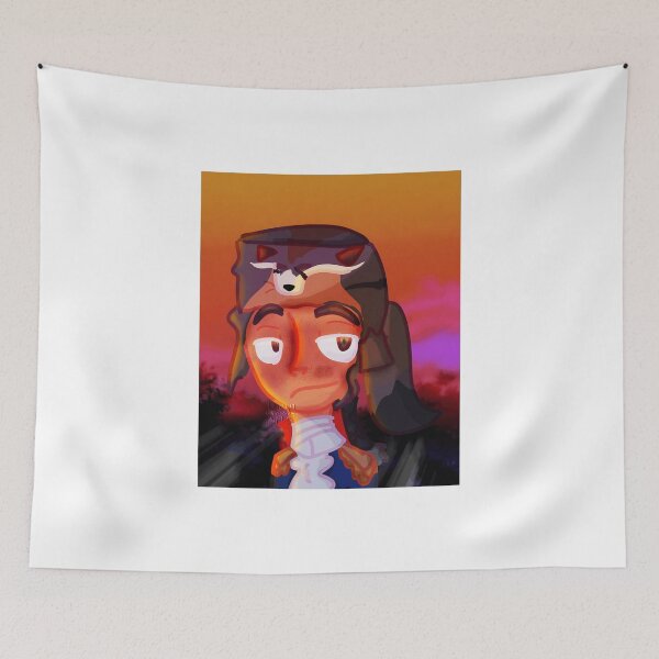Item preview, Contemplative Character Wearing Animal Hat at Sunset designed and sold by Baby-Care.