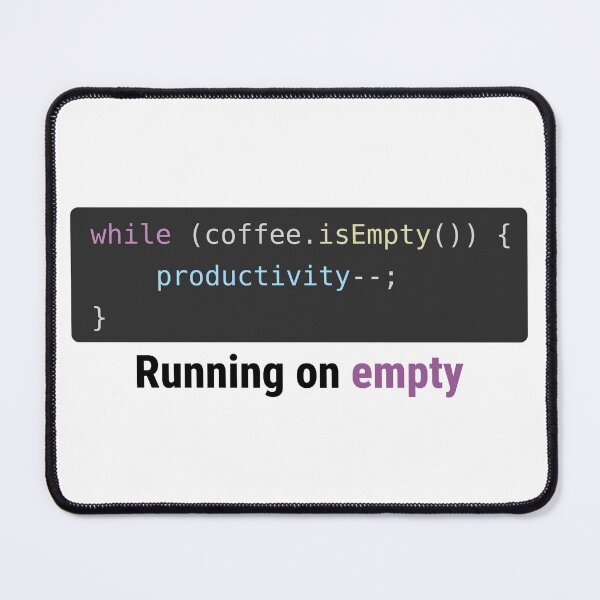 Item preview, Running On Empty Funny Programmer T-Shirt Coffee Coding Humor Gift designed and sold by Sekla-Studio.