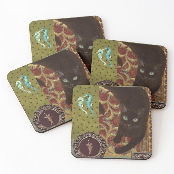 Item preview, Vintage Black Cats & Whimsical Oddities - Whimsigoth Collage designed and sold by BrontesWhimsyStore.