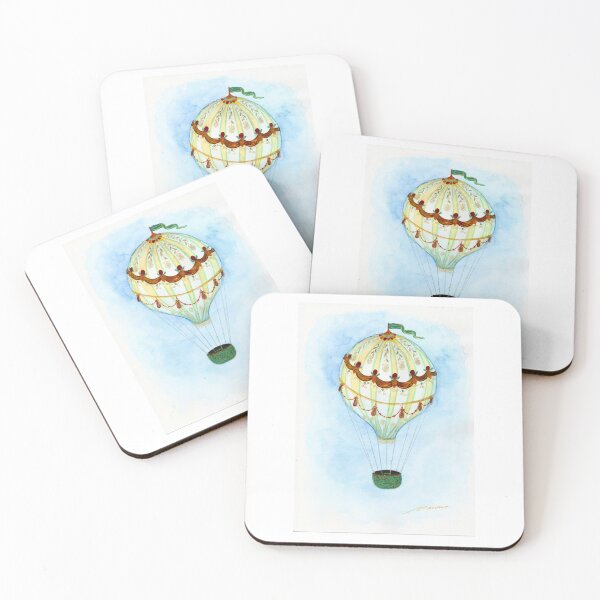 Item preview, Whimsical Hot Air Balloon: Ornate Watercolour Illustration designed and sold by ArithraStudio.