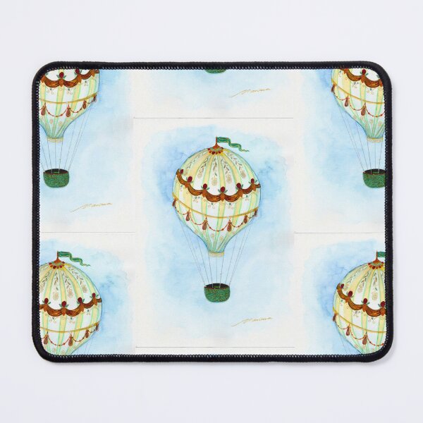 Item preview, Whimsical Hot Air Balloon: Ornate Watercolour Illustration designed and sold by ArithraStudio.