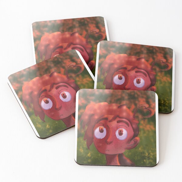 Item preview, Whimsical Red Cartoon Character with Heart-shaped Hair designed and sold by Baby-Care.