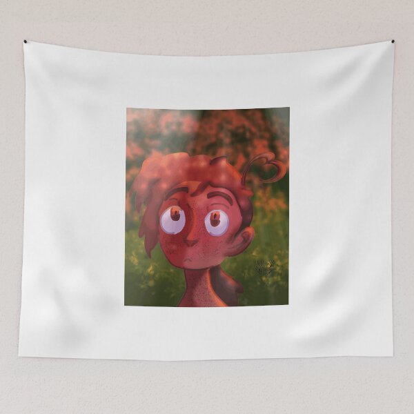 Item preview, Whimsical Red Cartoon Character with Heart-shaped Hair designed and sold by Baby-Care.