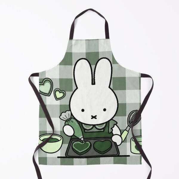 Item preview, Green themed Cute Bunny Baking Heart Cookies -  Miffy Inspired designed and sold by Cozy Moss Studio.