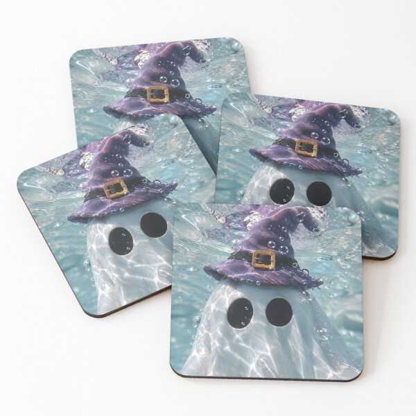 Item preview, Halloween ghost with a hat in the pool designed and sold by Mariyana-Design.
