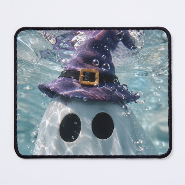 Item preview, Halloween ghost with a hat in the pool designed and sold by Mariyana-Design.
