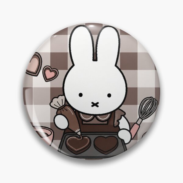 Item preview, Cute Bunny Baking Heart Cookies -  Miffy Inspired designed and sold by Cozy Moss Studio.