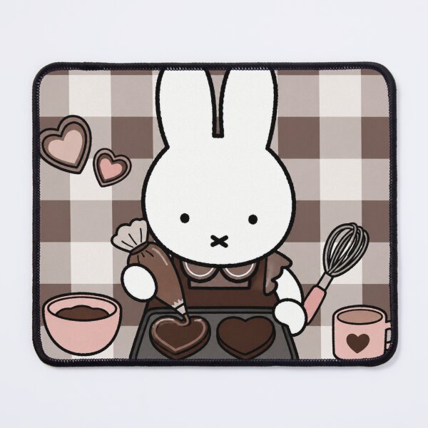 Item preview, Cute Bunny Baking Heart Cookies - Miffy Inspired designed and sold by Cozy Moss Studio.