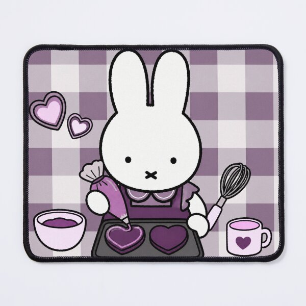 Item preview, Purple themed Cute Bunny Baking Heart Cookies - Miffy Inspired designed and sold by Cozy Moss Studio.