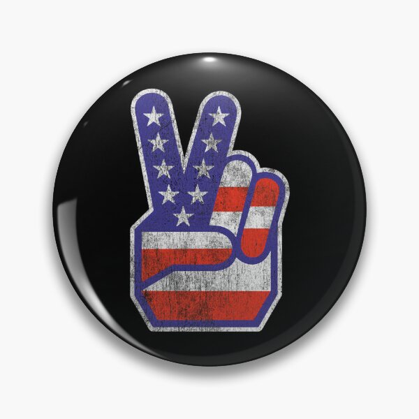 Item preview, Patriotic Hand Gesture Stars Stripes Emblem designed and sold by TarotCats Co..