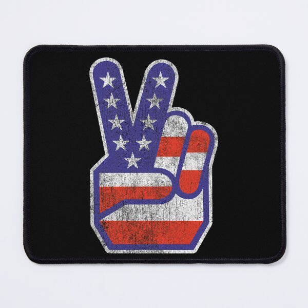 Item preview, Patriotic Hand Gesture Stars Stripes Emblem designed and sold by TarotCats Co..