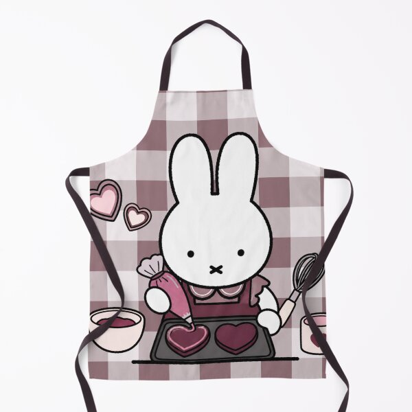 Item preview, Maroon themed Cute Bunny Baking Heart Cookies -  Miffy Inspired designed and sold by Cozy Moss Studio.