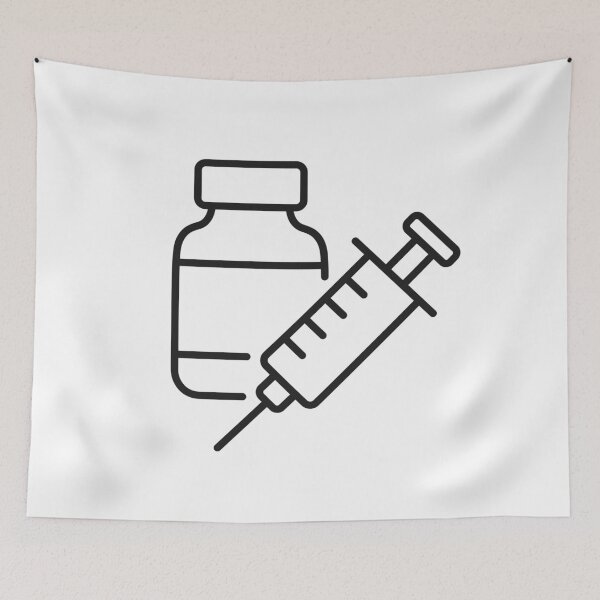 Item preview, Medical Syringe And Medicine Bottle Icon designed and sold by VectorForge Studio.