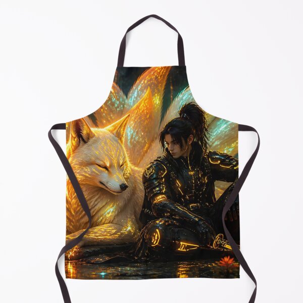 Item preview, Nine-Tailed Fox and Futuristic Samurai designed and sold by sigmaartstudio.