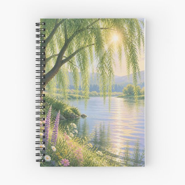 Item preview, Tranquil Willow Tree Beside a River in Summer designed and sold by ThatSurreyLife.