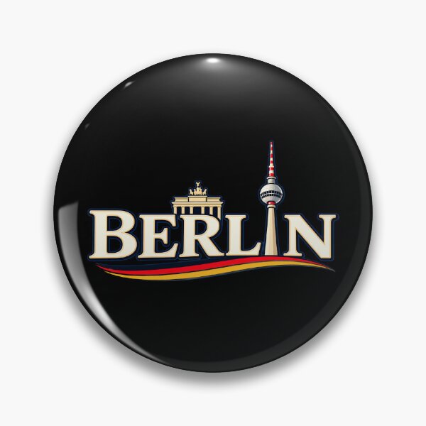 Item preview, Minimalist Berlin Germany – TV Tower & Brandenburg Gate Design designed and sold by SVALANART.