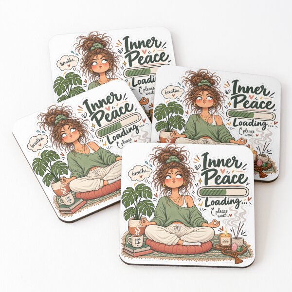 Item preview, Inner Peace Loading – Funny Mindfulness Sticker designed and sold by ChicClicker.