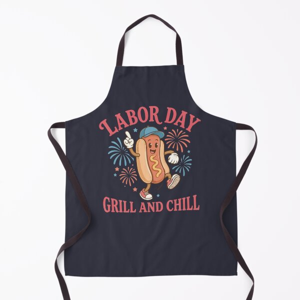 Item preview, Labor Day Cute Hot Dog Character  designed and sold by HowToCanadian.