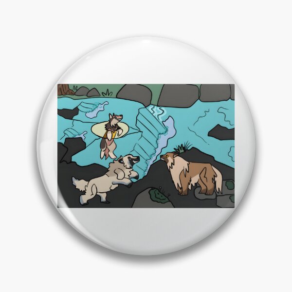Item preview, Playful Dogs by a Waterfall designed and sold by J-Mindful.