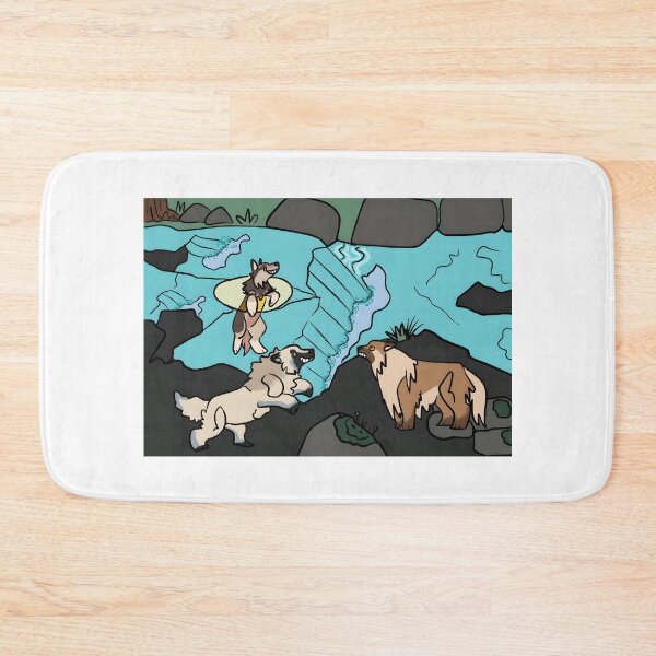 Item preview, Playful Dogs by a Waterfall designed and sold by J-Mindful.
