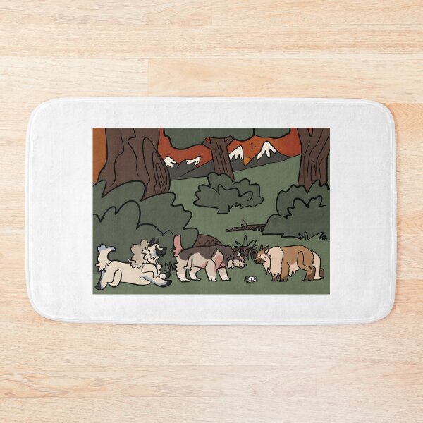 Item preview, Forest Dogs with Bird and Mountain Sunset designed and sold by J-Mindful.