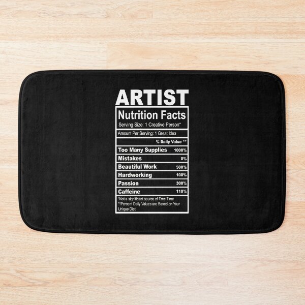 Item preview, Artist Nutrition Facts Creative Humor designed and sold by kossowlamart.