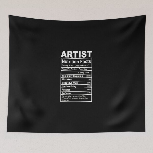 Item preview, Artist Nutrition Facts Creative Humor designed and sold by kossowlamart.