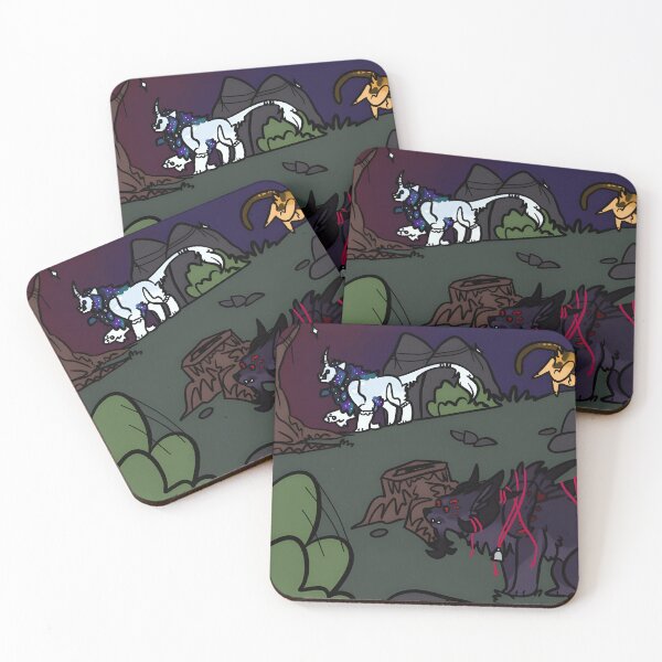 Item preview, Night Scene with Mythical Canine Creatures designed and sold by J-Mindful.