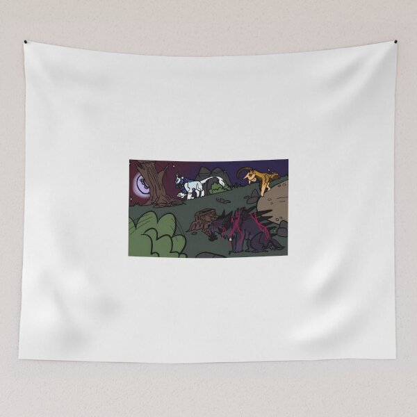 Item preview, Night Scene with Mythical Canine Creatures designed and sold by J-Mindful.