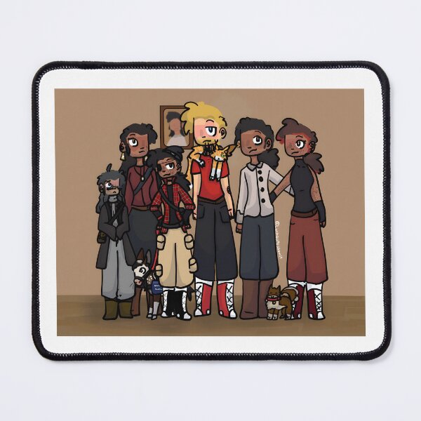 Item preview, Diverse Group with Pets in Stylized Cartoon Art designed and sold by J-Mindful.