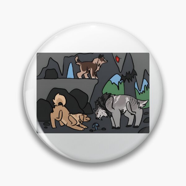 Item preview, Cartoon Wolves in a Mountain Cave designed and sold by J-Mindful.
