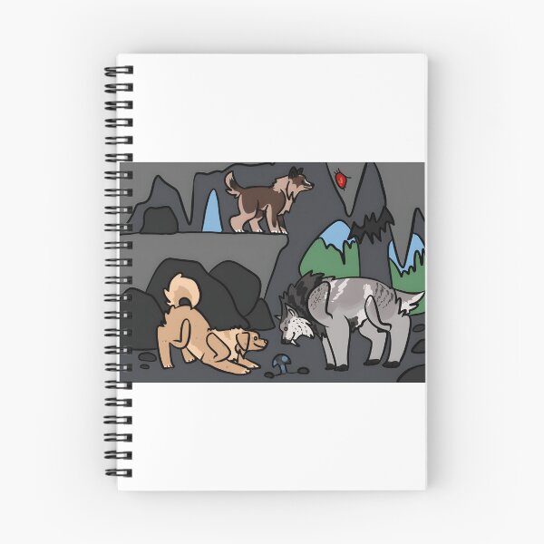 Item preview, Cartoon Wolves in a Mountain Cave designed and sold by J-Mindful.