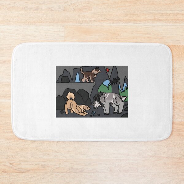 Item preview, Cartoon Wolves in a Mountain Cave designed and sold by J-Mindful.