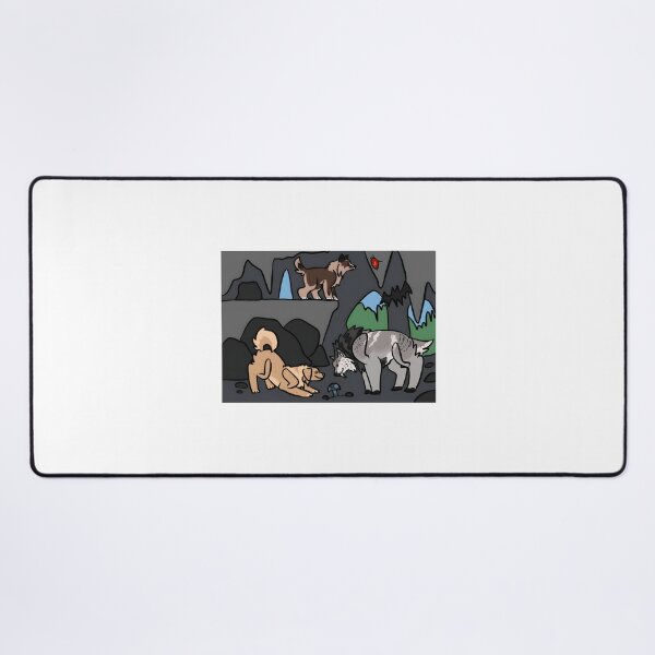 Item preview, Cartoon Wolves in a Mountain Cave designed and sold by J-Mindful.