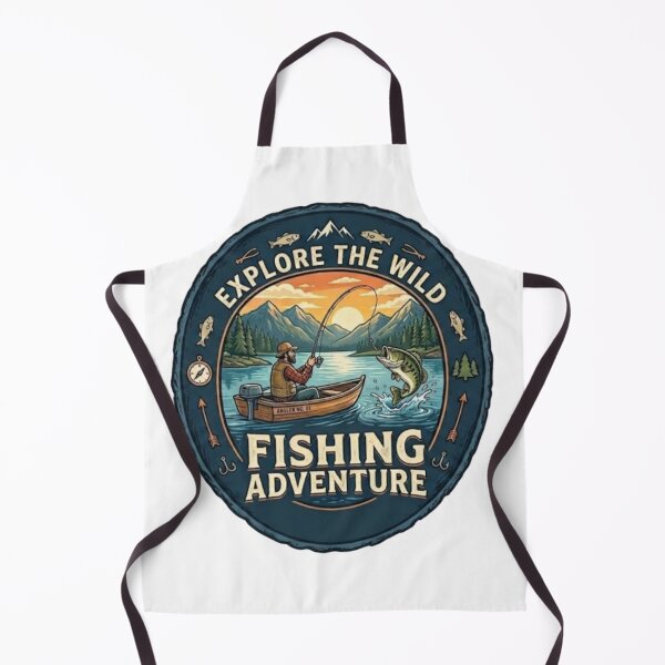 Item preview, Explore The Wild Fishing Adventure - Vintage Angler Badge designed and sold by Salma.Store.