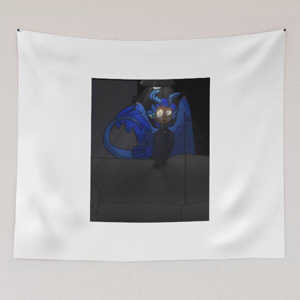 Item preview, Blue Dragon with Antlers Under Spotlight designed and sold by J-Mindful.
