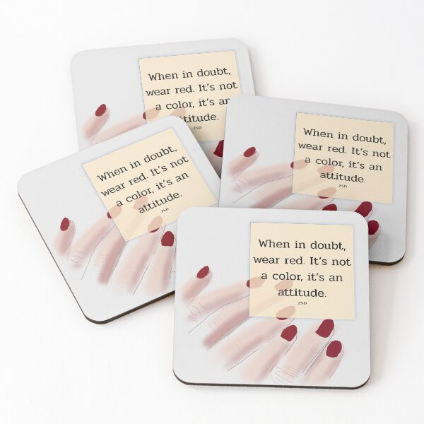 Item preview, When In Doubt, Wear Red-Bold Attitude Quote designed and sold by Naphat Goods.